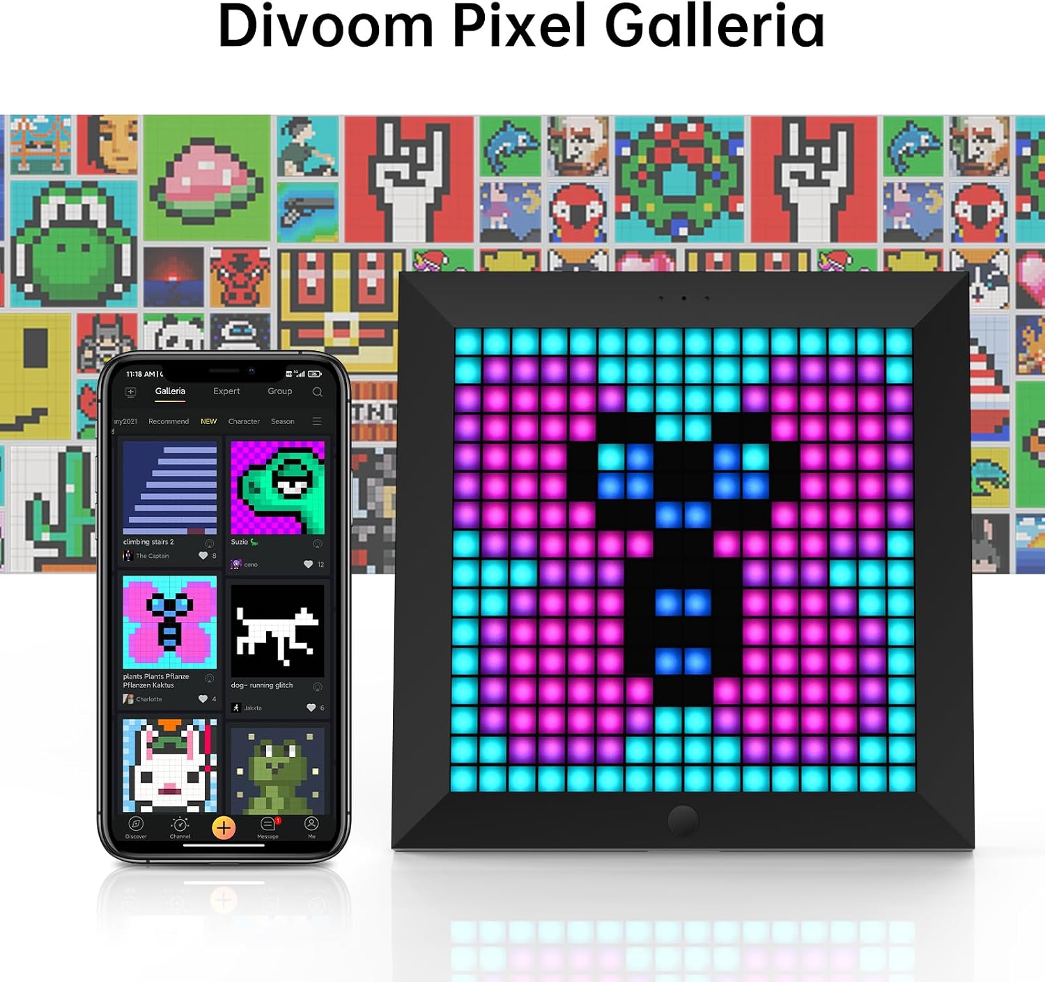 Thumbnail 1 de Divoom Pixoo Pixel Art LED 16×16