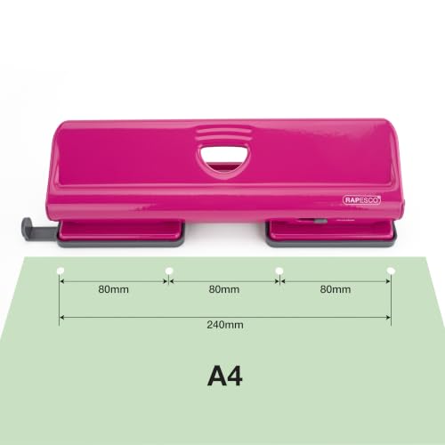 Thumbnail 4 de Rapesco 1385 Perforatrice 720 a 4 Fori – perforatrice metallica, 22 fogli, finitura fucsia