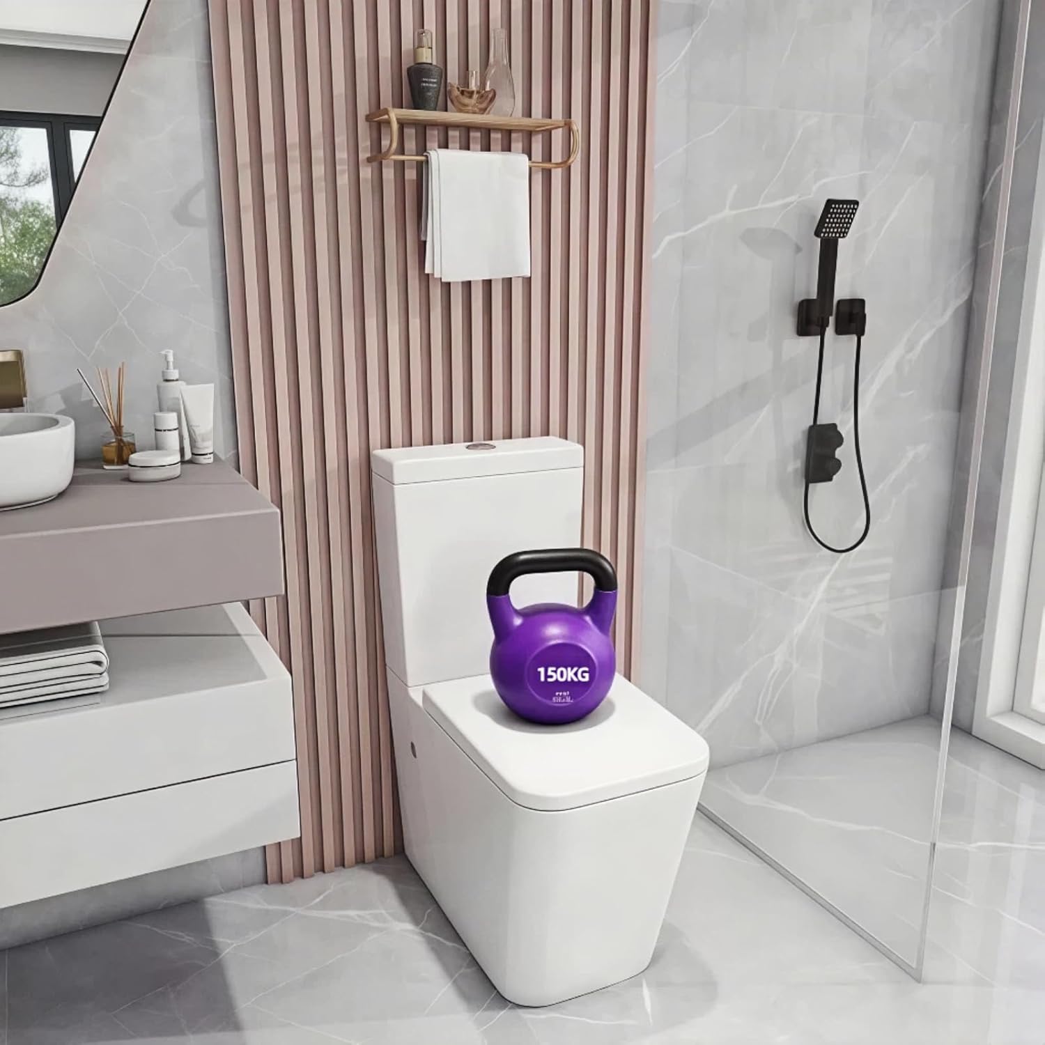 Thumbnail 5 de Solng Aldoih Square Toilet Seat with Soft Close – Heavy Duty Premium Thermoplastic (White)