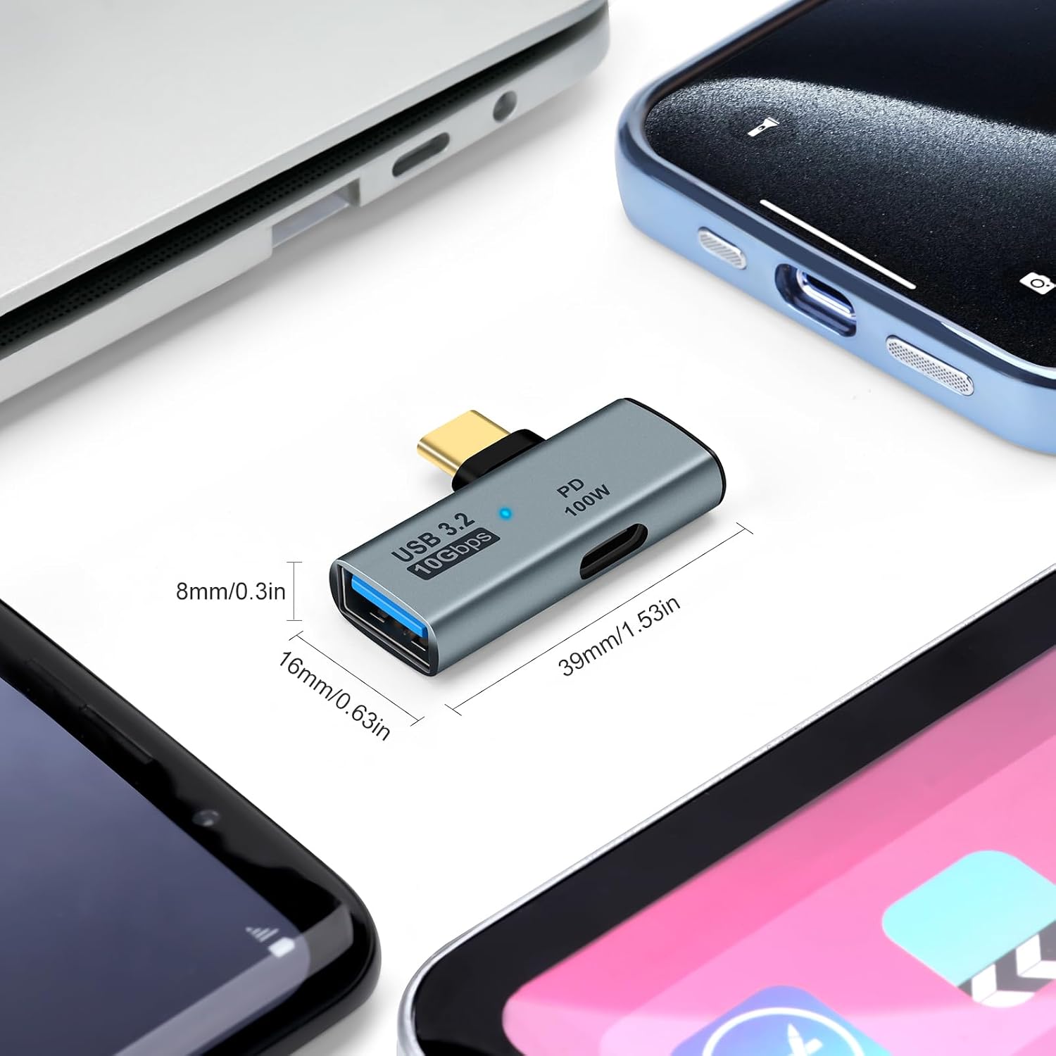 Thumbnail 6 de Seminer typec-usb-2in1 USB-C OTG Adapter with 100W PD and USB 3.0
