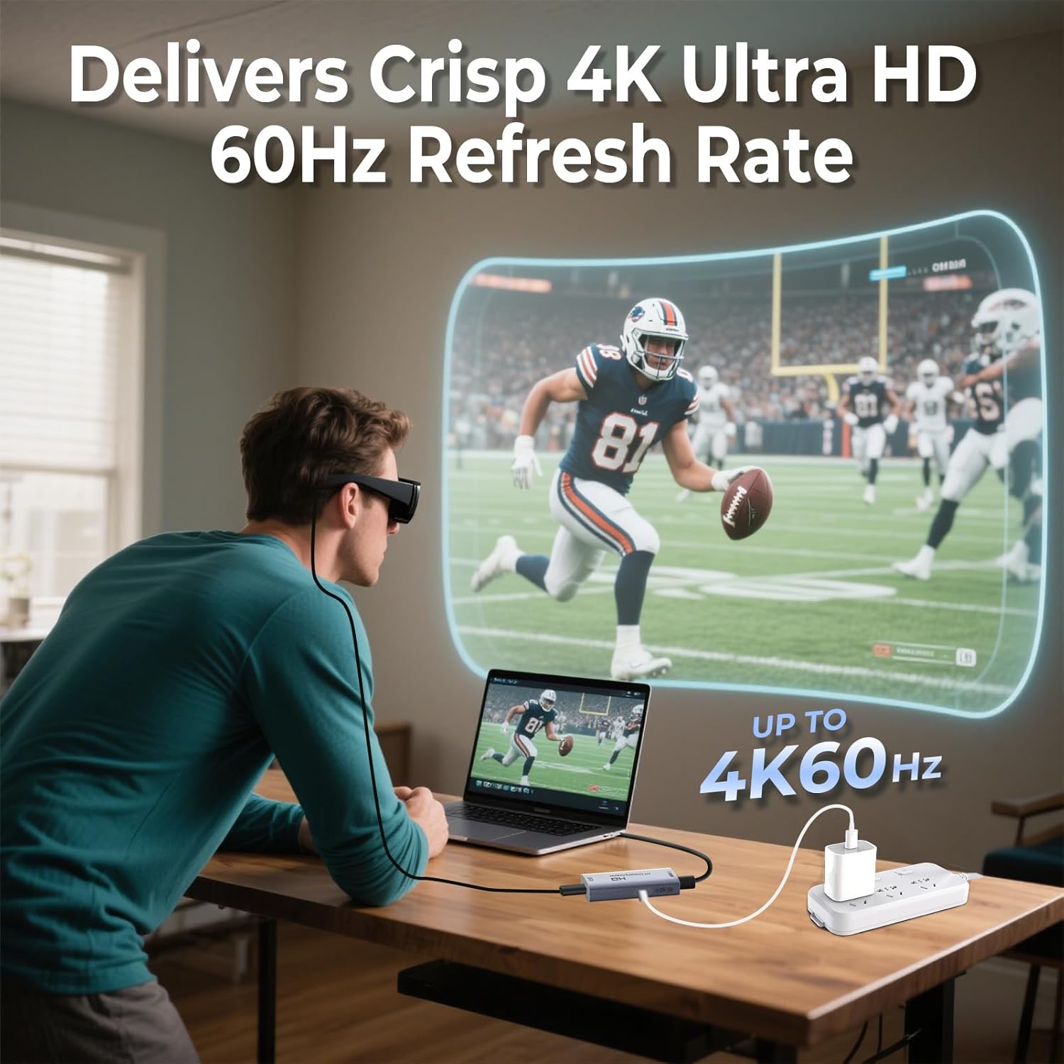 Thumbnail 4 de Guermok HDMI to USB-C Video Display Adapter (4K@60Hz) for AR Glasses and Portable USB-C Monitors
