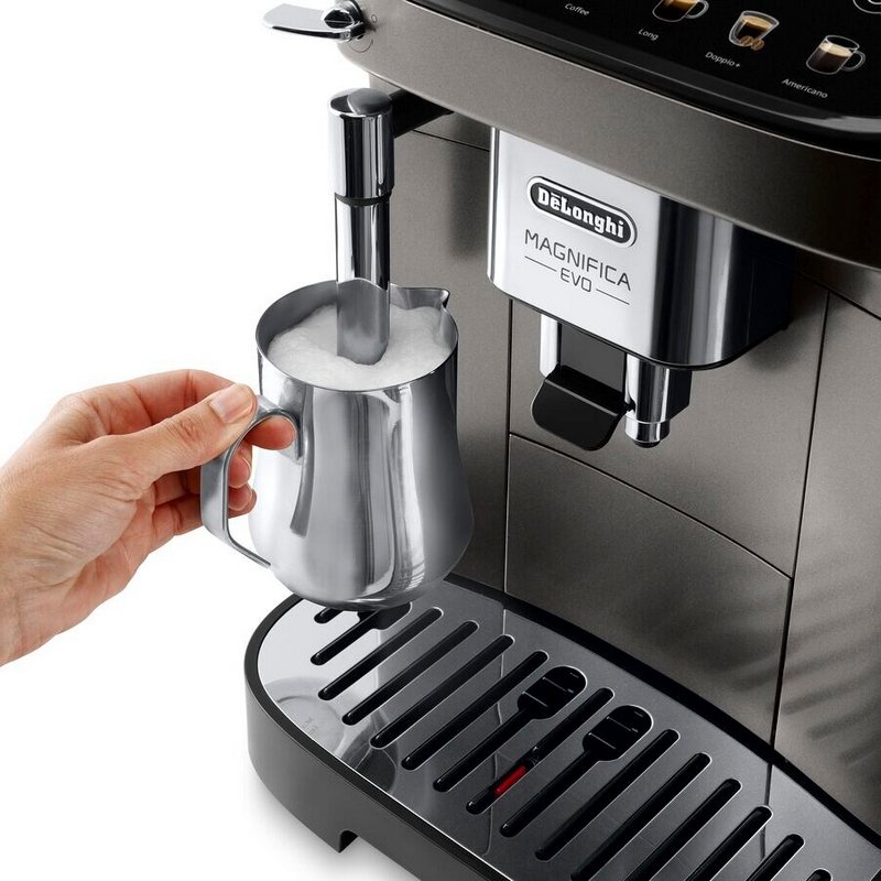 Thumbnail 2 de DeLonghi Magnifica Evo cafetera superautomática 15 bares Titanio/negra (6 bebidas)