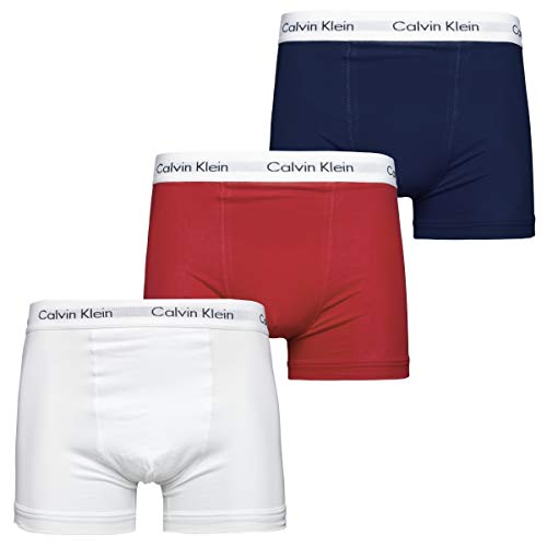 Detalle de Calvin Klein U2664G Herren-Trunks, 3er-Pack aus Baumwoll-Stretch, ohne Eingriff