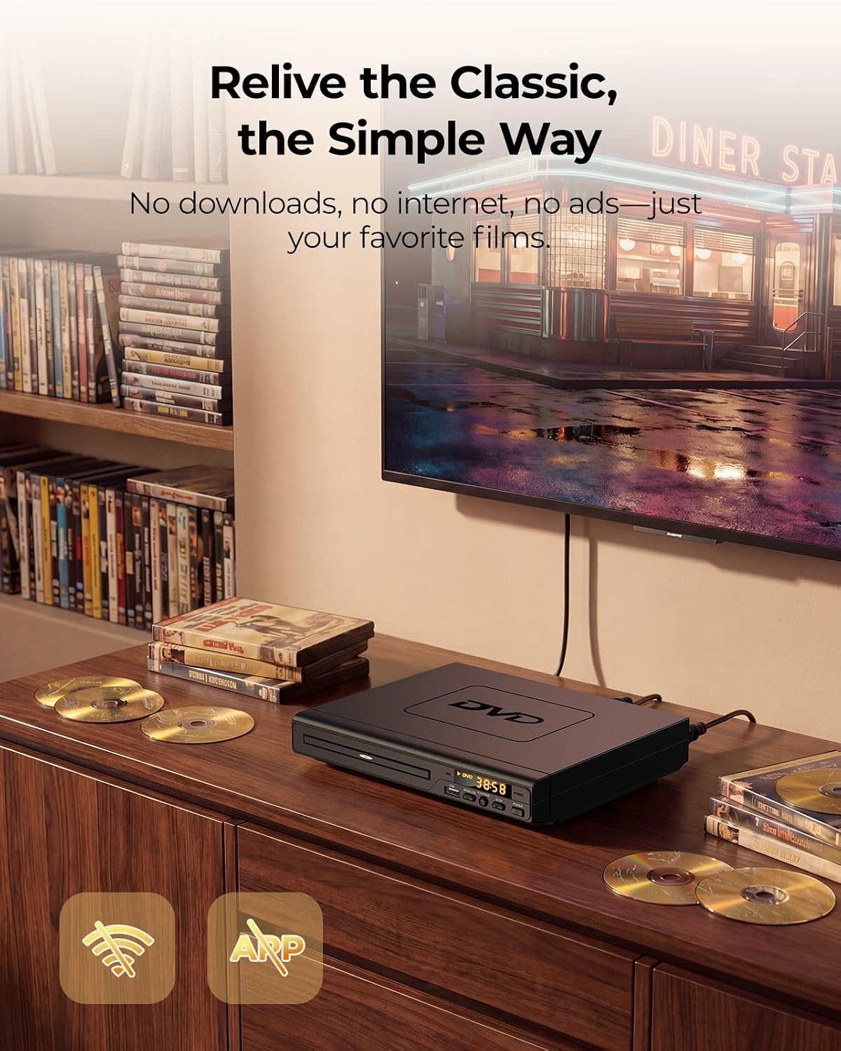 Thumbnail 6 de Region-Free DVD Player with HDMI, Big-Button Remote, and USB Playback