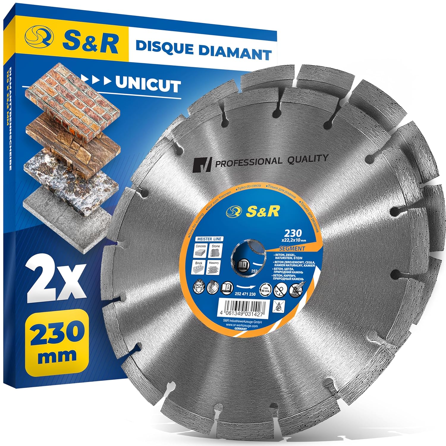 S&R Disque diamant 230 pour béton 🛠