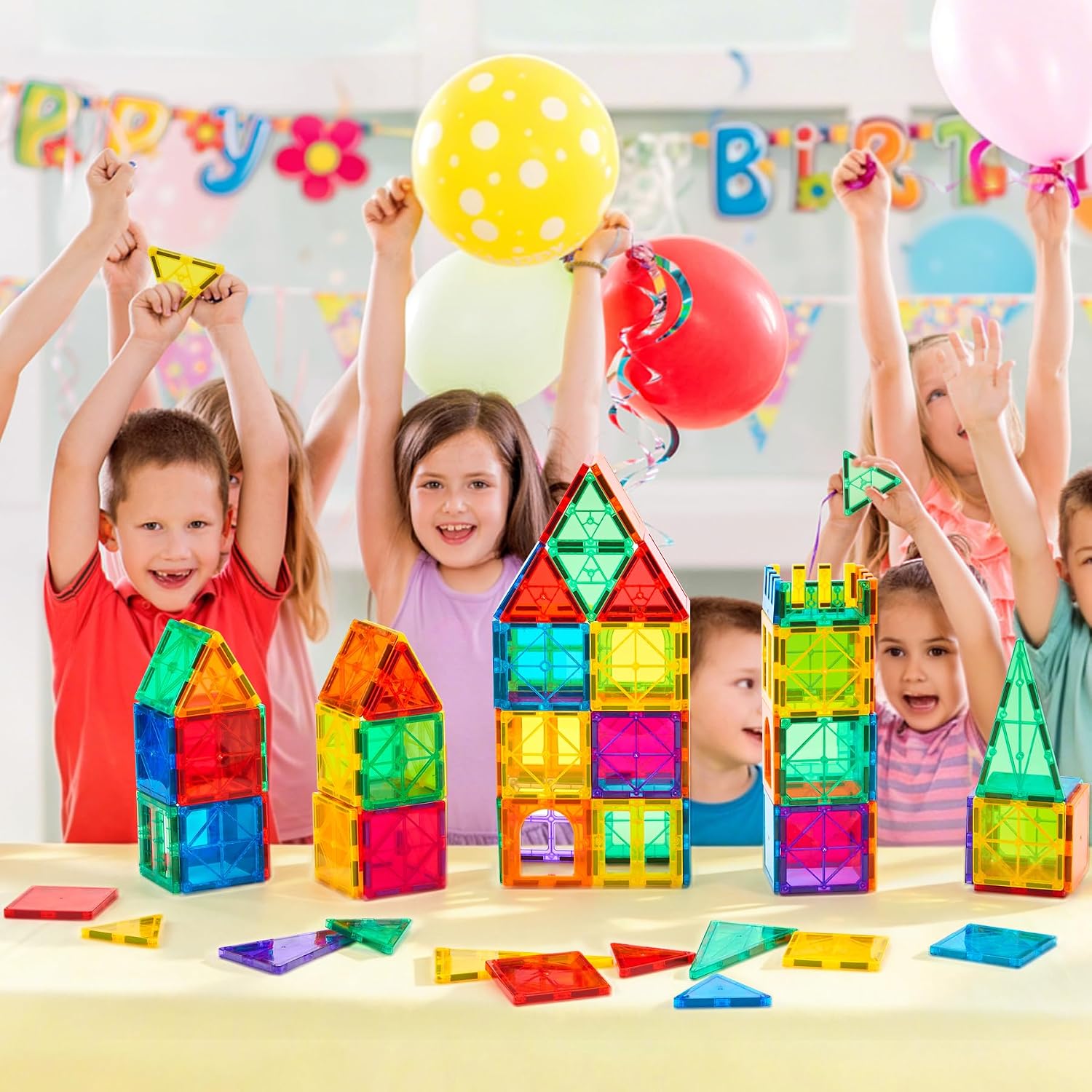Detalle 2 de FNJO Magnetic Tiles 110-Piece Set