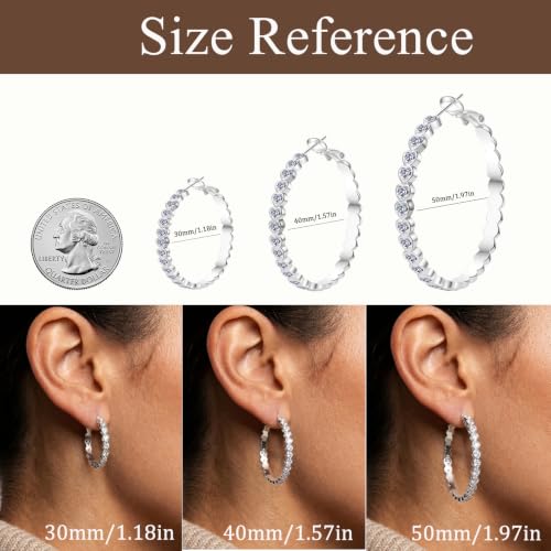 Thumbnail 4 de Senteria Sterling Silver Heart Hoop Earrings for Women