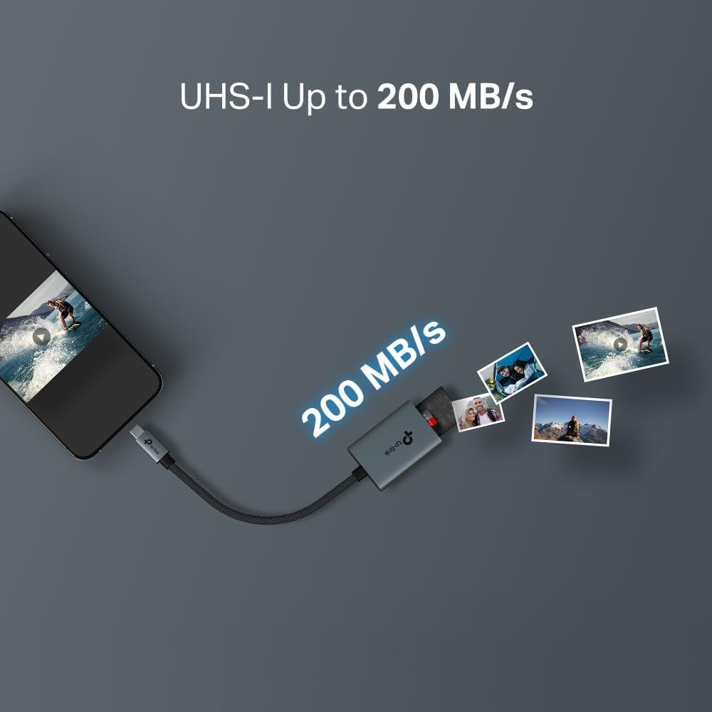 Detalle de TP-Link UA430C USB Type-Cカードリーダー、SD・microSD同時読み取り対応