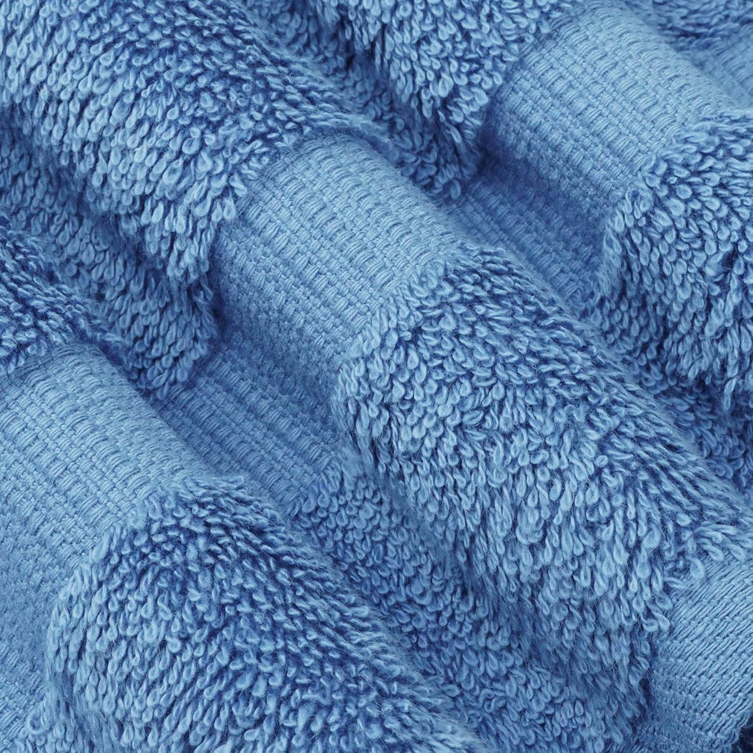 Detalle de Chakir Turkish Linens 4-Piece Large Bath Towel Set (27 x 54) – 100% Turkish Cotton, Wedgewood