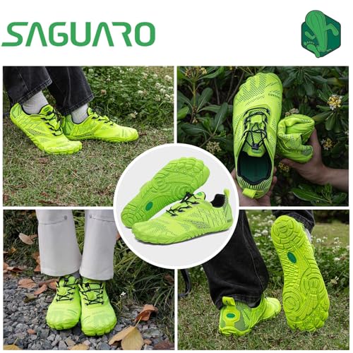 Detalle de SAGUARO Scarpe Barefoot Minimaliste Uomo/Donna – Multisport, Verde Chartreuse, 36 EU