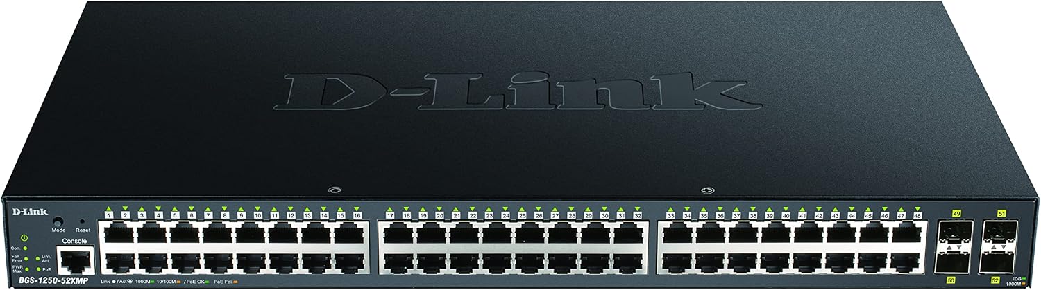 Detalle 2 de D-Link DGS-1210-10/E — 10-portowy Smart Switch Gigabit z 8 portami RJ45 i 2 SFP