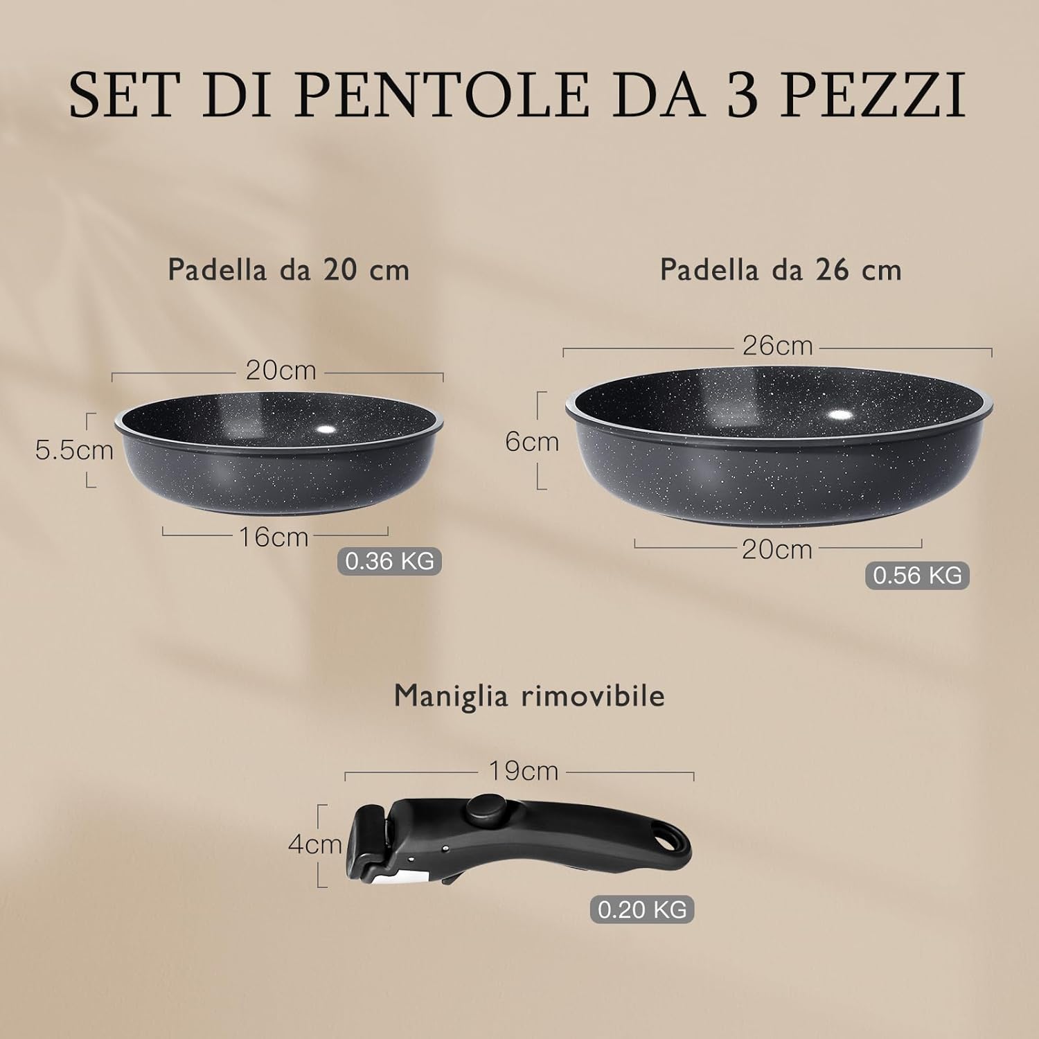 Thumbnail 1 de GiPP set pentole ceramica 5 pezzi
