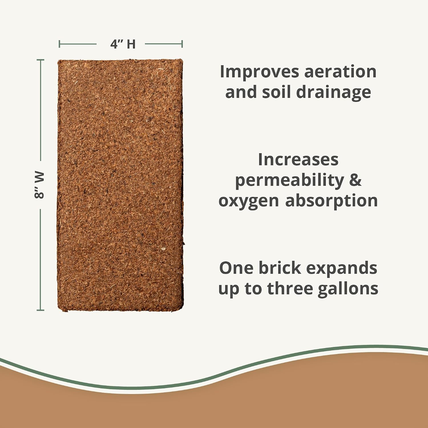 Detalle 2 de Plantonix Coco Bliss Coco Coir Bricks, 650 g, 10-Pack, OMRI-Listed