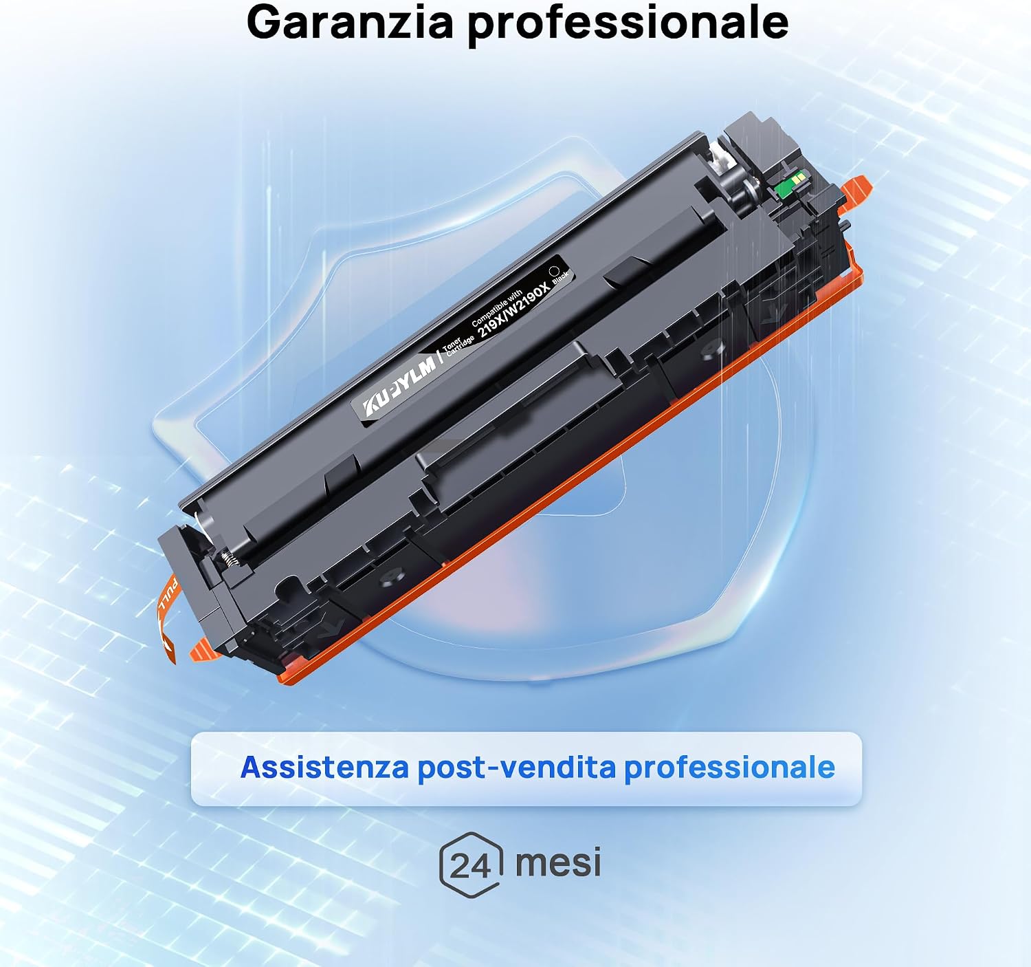 Detalle de KUPYLM 219X toner compatibile con chip (219A) per HP Color LaserJet Pro: 4-pack nero, ciano, magenta e giallo