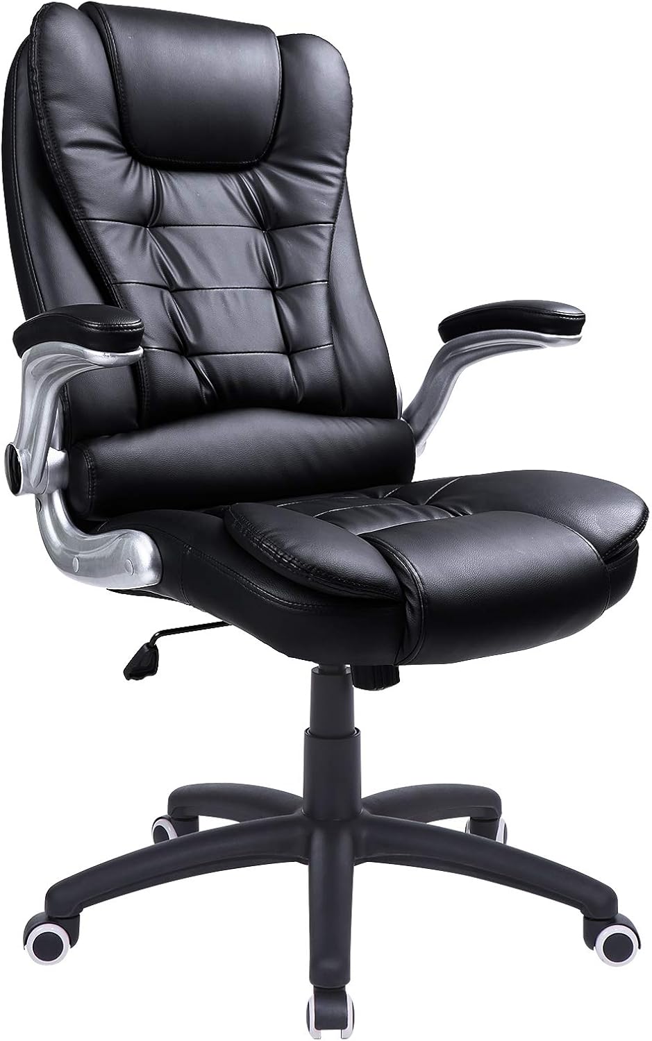 SONGMICS Racing Stuhl OBG51B: Racing-/Gaming-Bürostuhl mit PU-Polster, Wippmechanik & 360° Drehfunktion