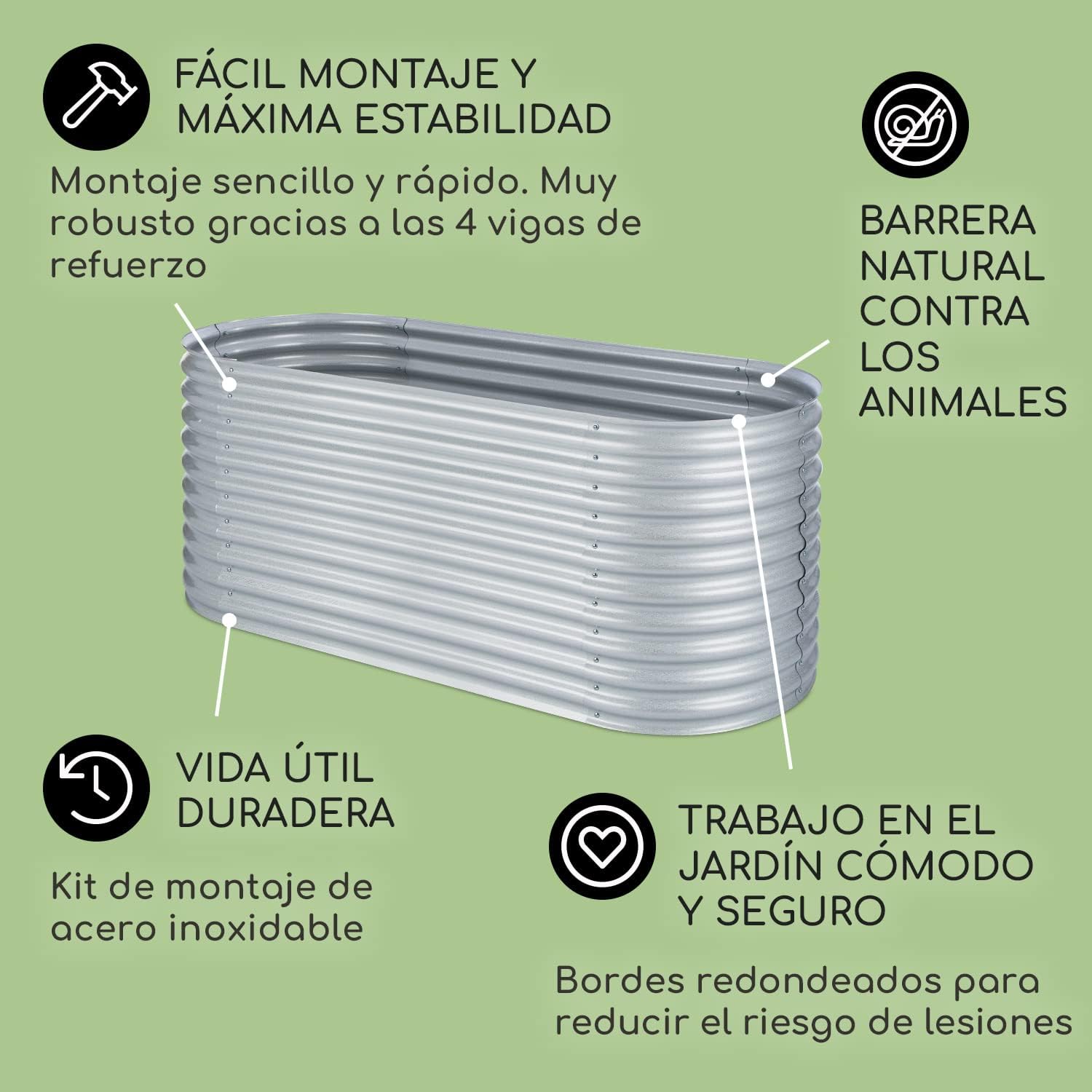 Thumbnail 2 de blumfeldt Jardineras Elevadas Exterior 1257L para Jardín y Huerto