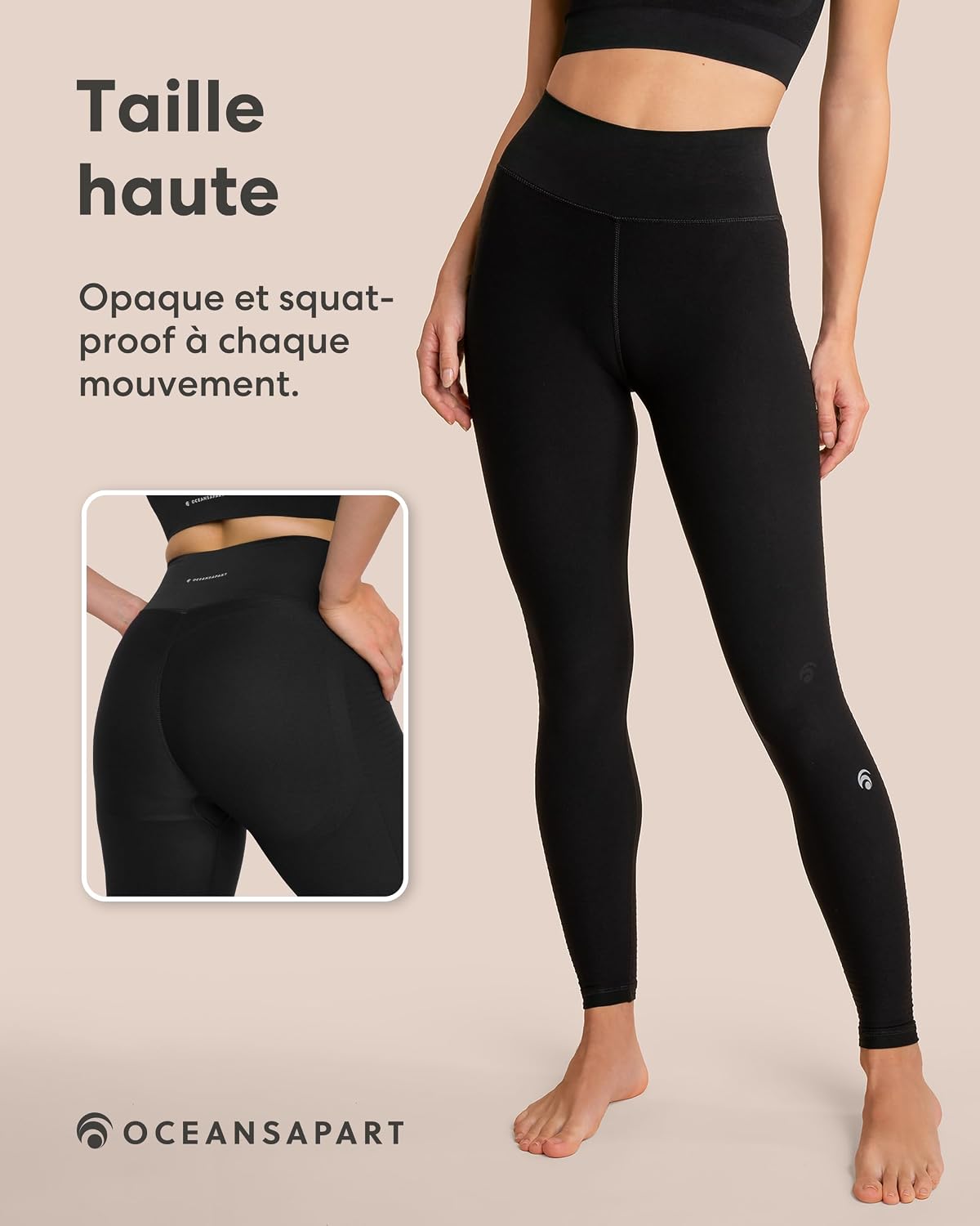Detalle 2 de Oceansapart Beverly Legging Taille Haute pour Yoga