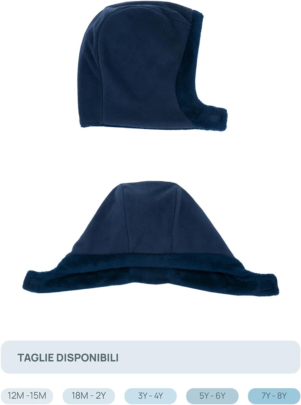 Detalle de Cappello invernale reversibile Chicco in ciniglia per bambini e bambine