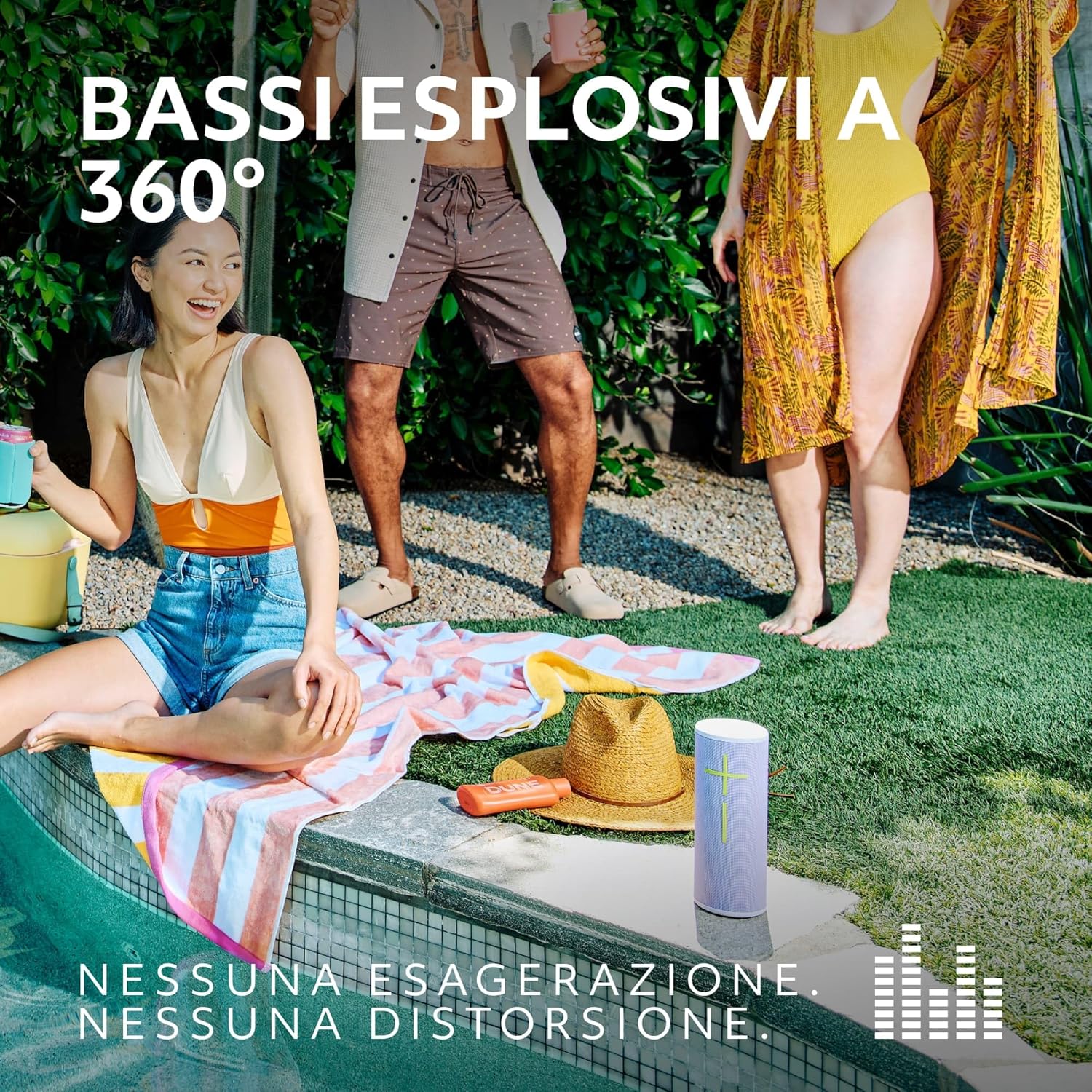 Detalle 2 de Ultimate Ears MEGABOOM 4: altoparlante Bluetooth 360° impermeabile e galleggiante, 20 ore di autonomia