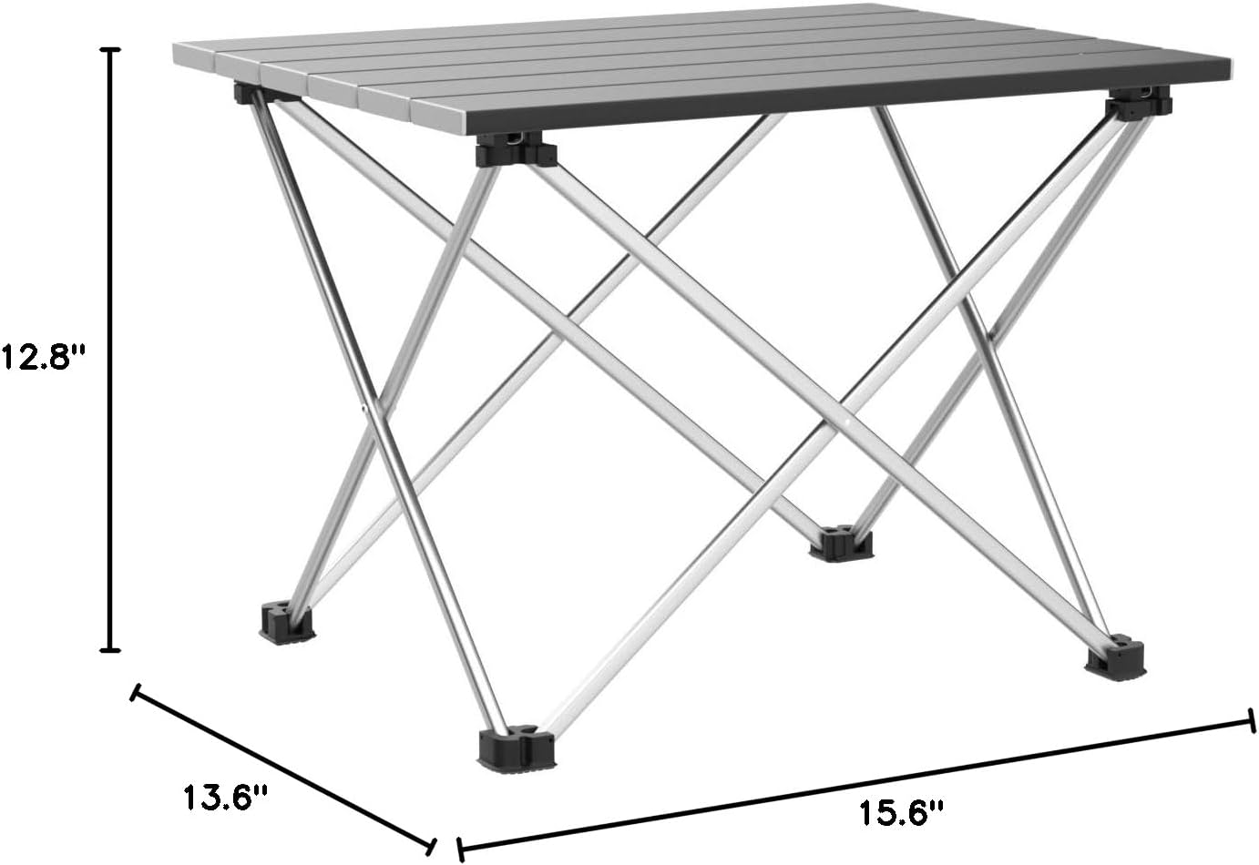 Detalle de Grope Portable Camping Table with Aluminum Top (Black-S)