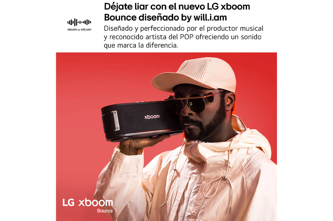 Detalle 2 de LG xboom Bounce Altavoz Bluetooth con radiadores ascendentes