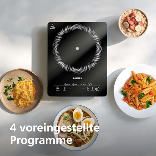 Detalle de Philips Induktionskochfeld 3000 – Schwarz mit Touch-Panel-Display
