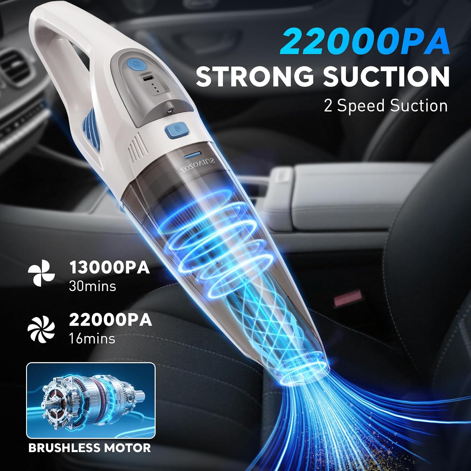 Detalle 2 de zozovius Handheld Vacuum Cleaner 22000PA