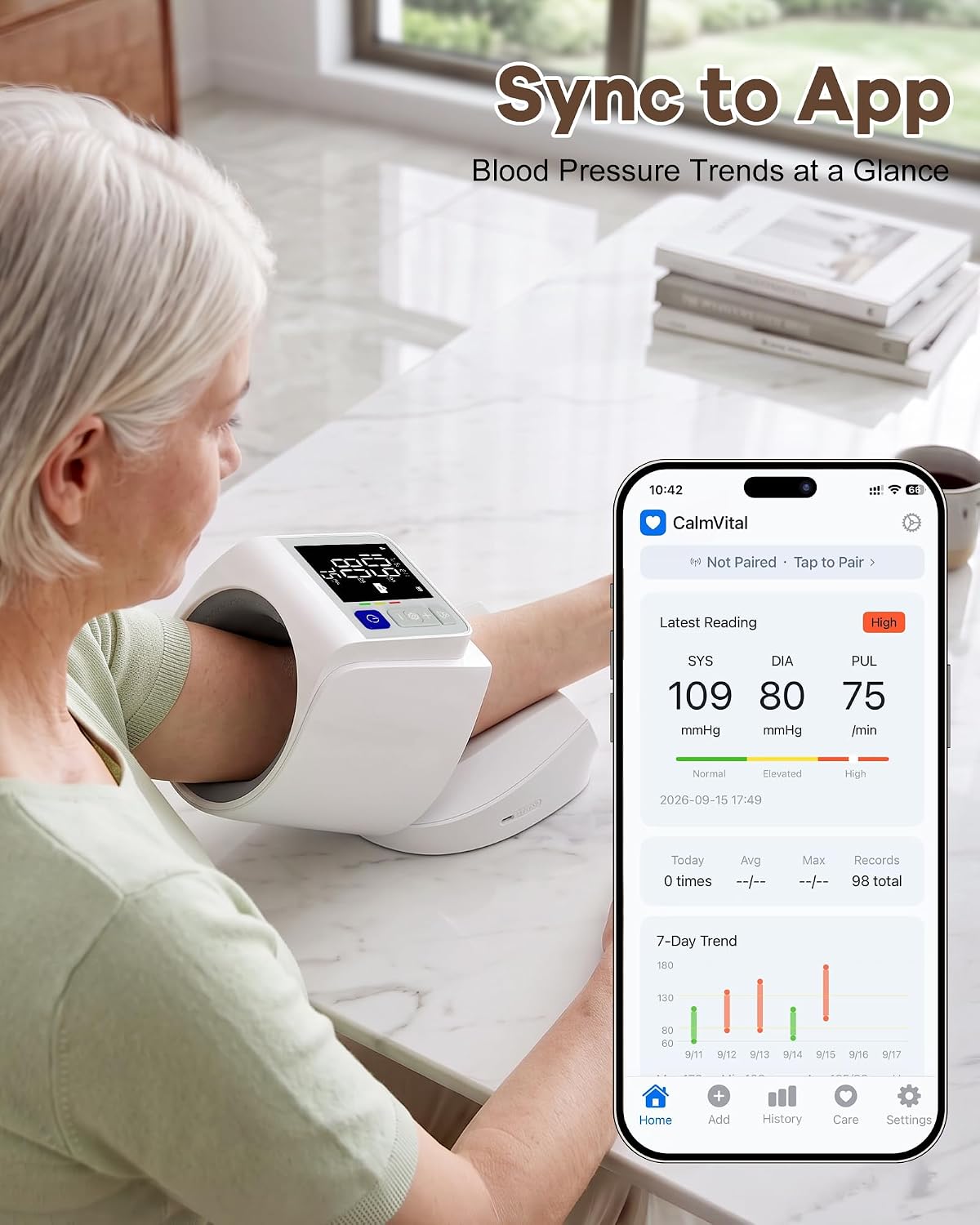 Detalle de Lentorgi Upper Arm Blood Pressure Monitor, 199-Reading Memory