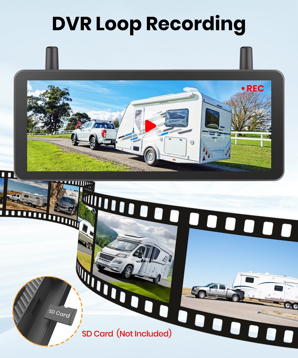 Thumbnail 5 de AUTO-VOX Solar Rückfahrkamera 7,2 Zoll 1080P