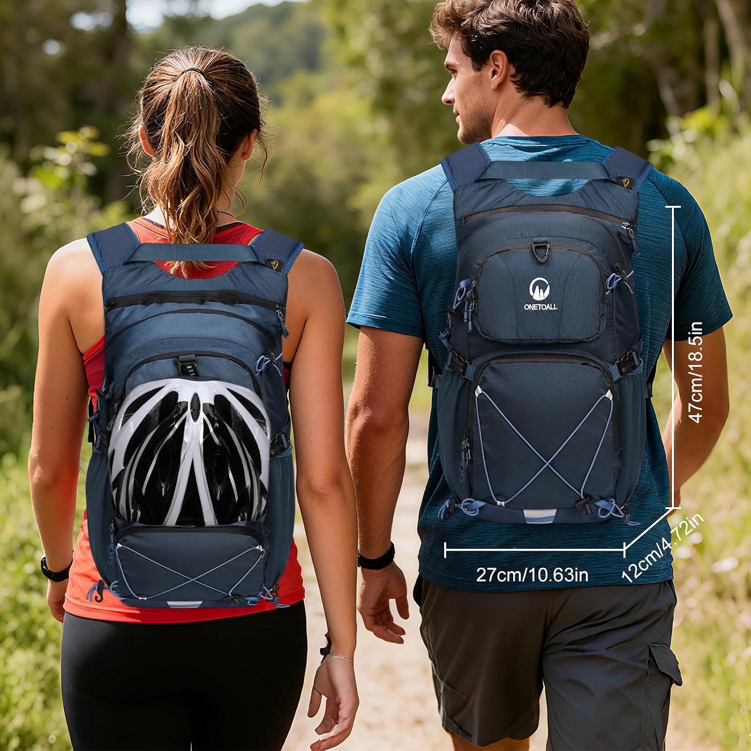 Thumbnail 4 de ONETOALL Hydration Backpack with 2L Water Bladder: 22L Waterproof Pack for Hiking, Running and Cycling
