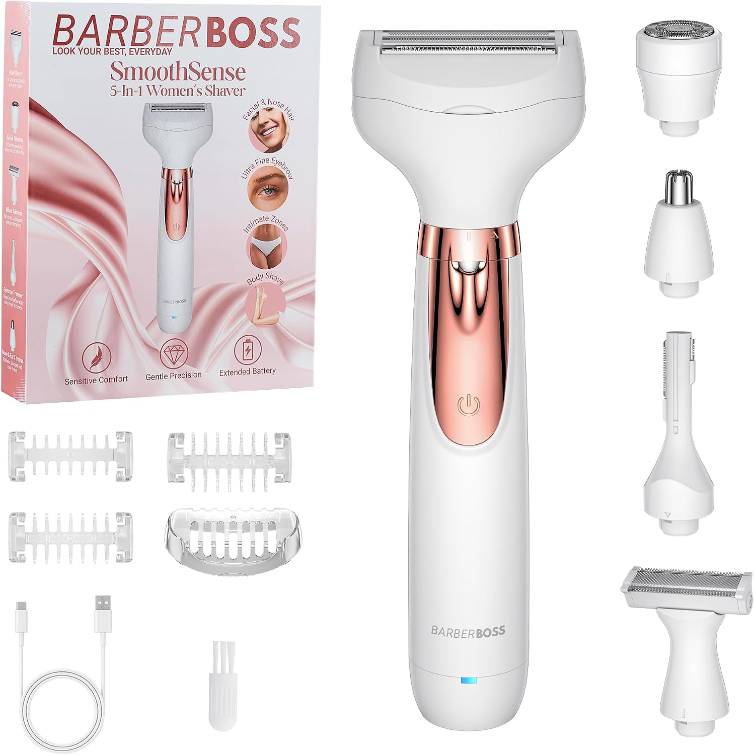 Detalle de BarberBoss Rasoir électrique 5-en-1 femme QR-8005