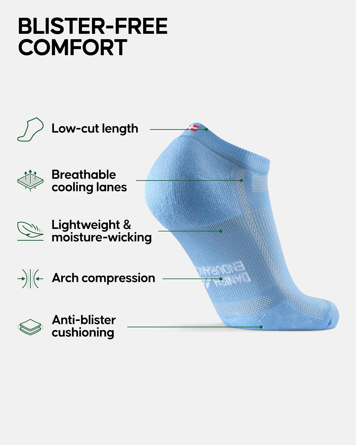 Detalle 2 de Danish Endurance running socks, 3 pack