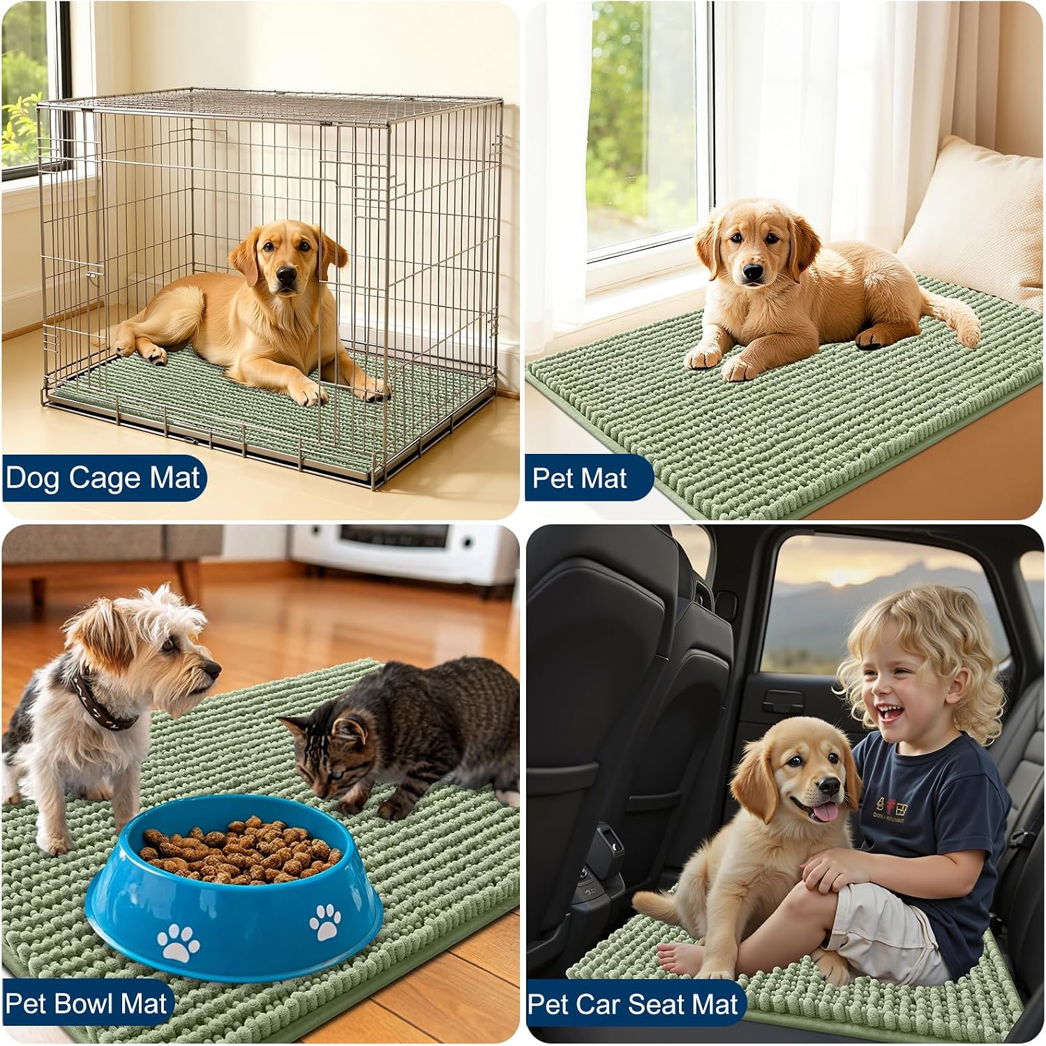Thumbnail 6 de OLANLY Chenille Dog Door Mat 24x16