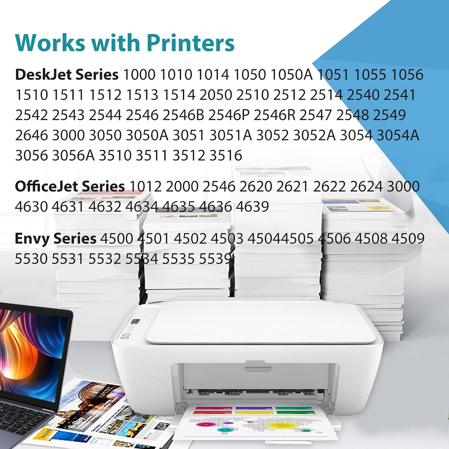 Detalle de Relcolor Ink 61 XL Remanufactured Cartridge Combo, Black and Tri-Color