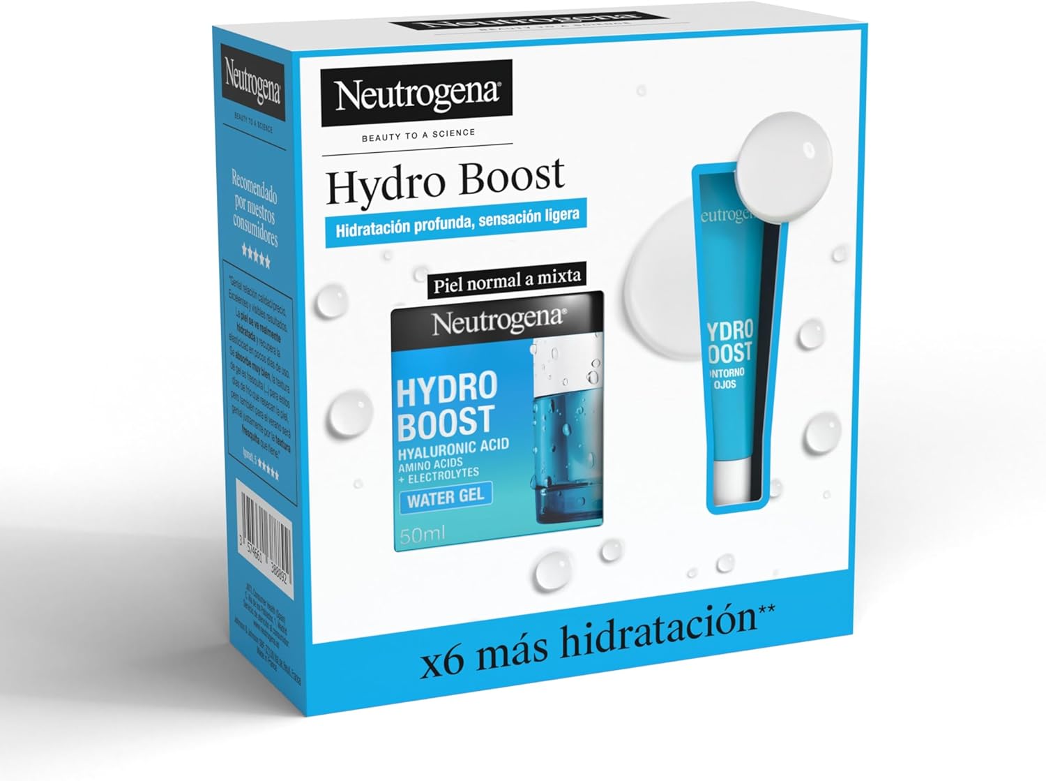 Detalle de Neutrogena Hydro Boost: Hidratación Intensiva para Rostro y Ojos 💧