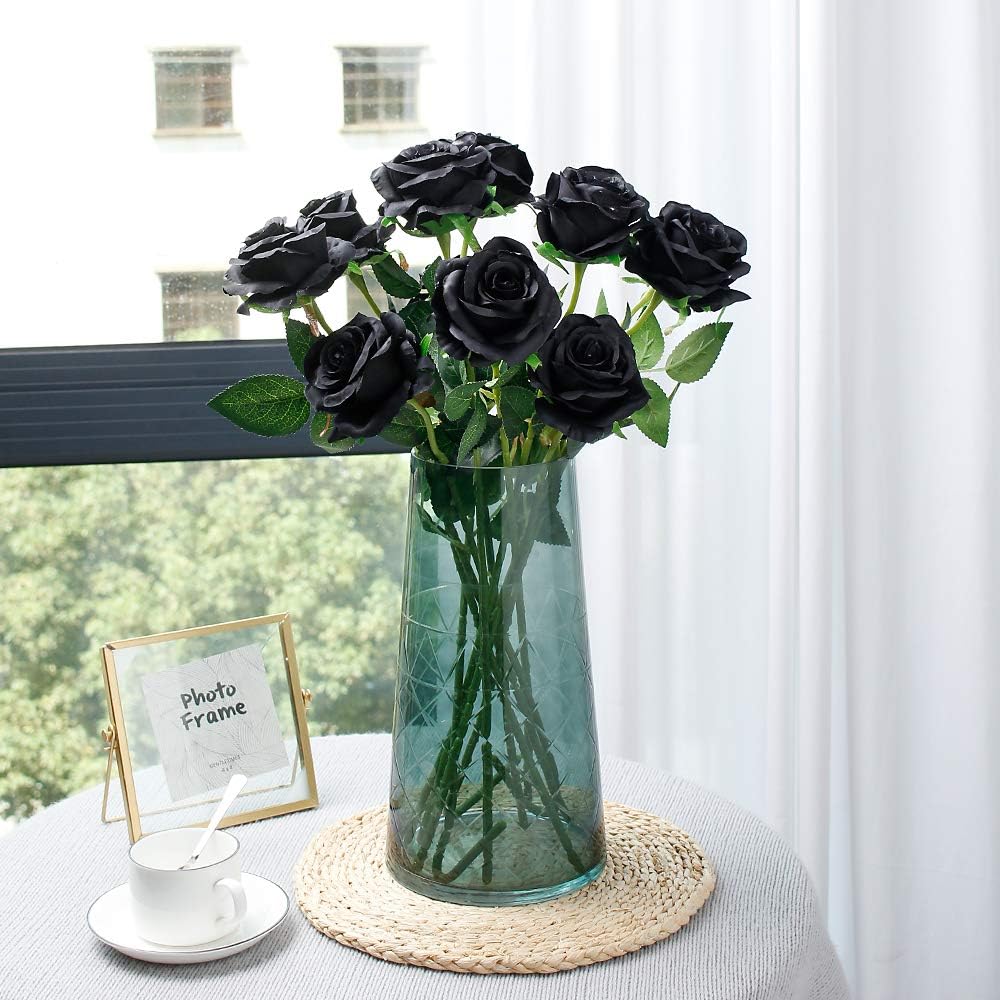 Detalle 2 de Tifuly 12 Stück künstliche Rosen mit langem Stiel, Seide, 50 cm – realistische Blumen für Hochzeit, Dekoration und Gestaltung