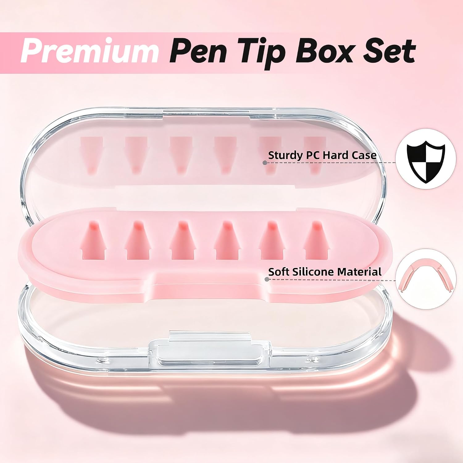 Thumbnail 6 de BCAVME Metal Apple Pencil Replacement Tips, 6-Pack with Storage Case, Pink