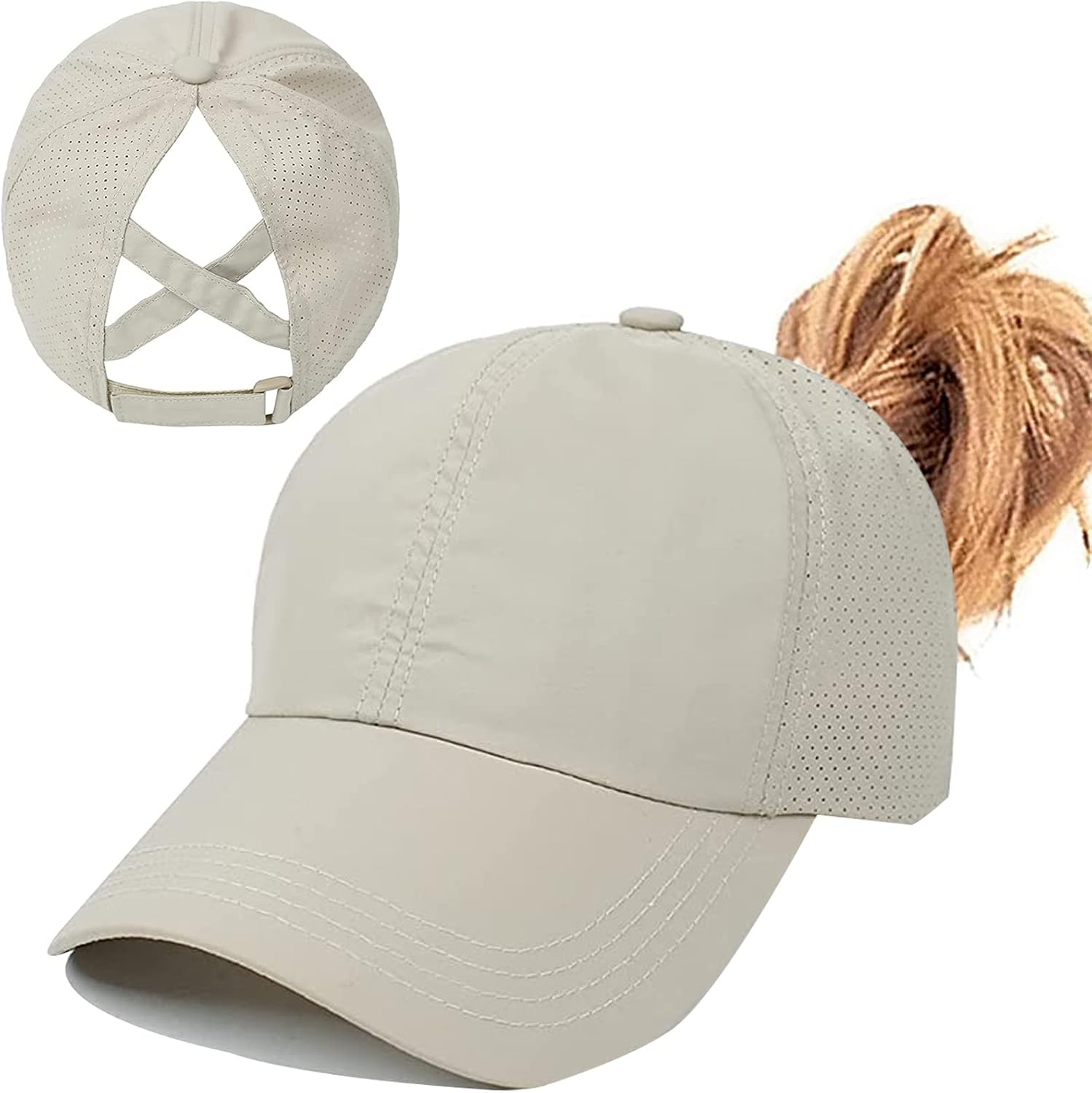 Thumbnail 6 de Enwokran Women's Ponytail Baseball Cap: Adjustable, Breathable and Quick-Drying