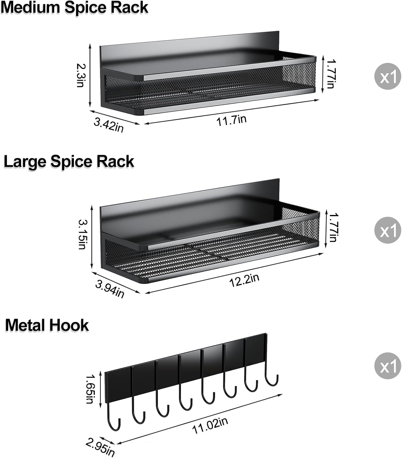 Thumbnail 1 de Aufworld Magnetic Spice Rack 11 lbs