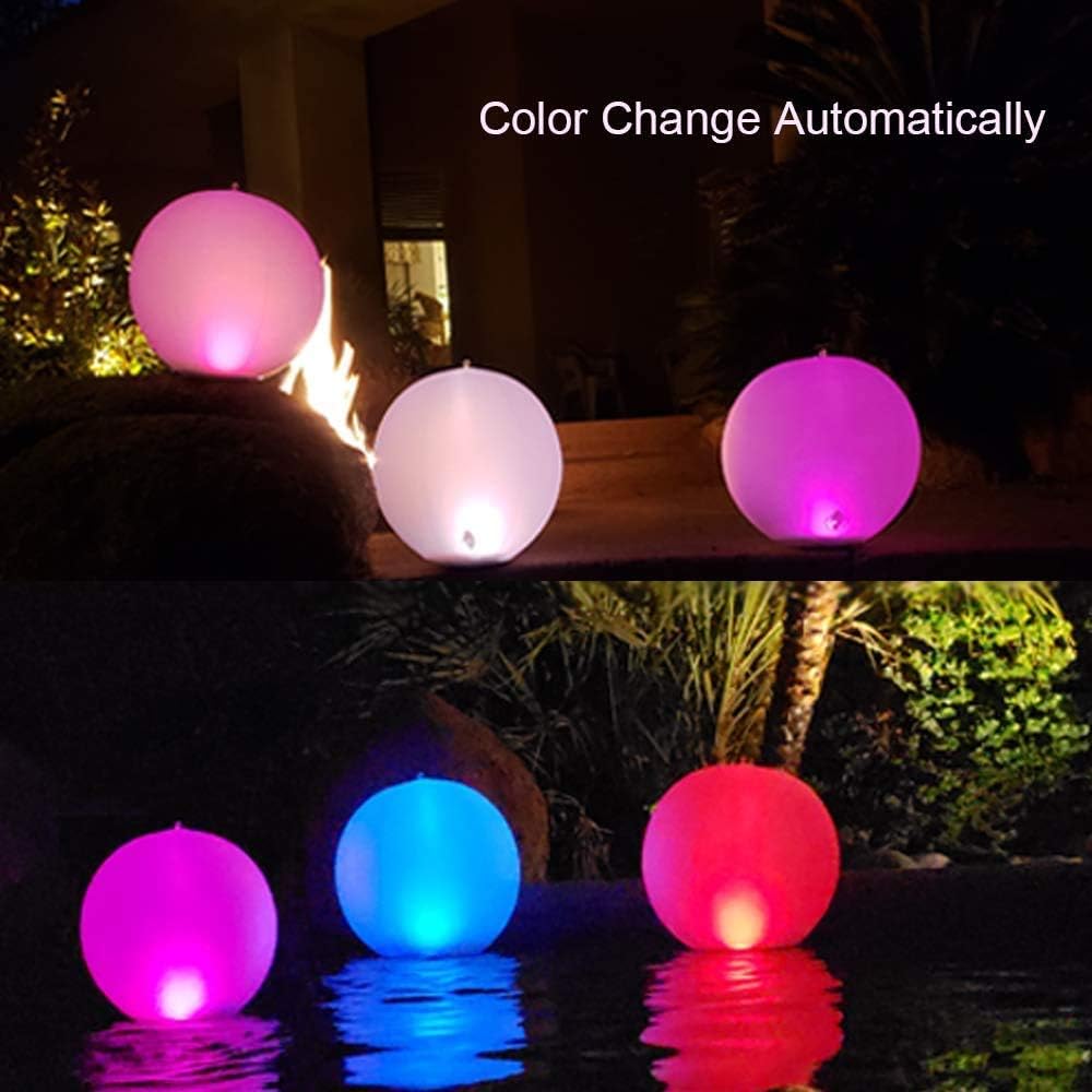 Detalle de Esuper CT212 Inflatable Solar Pool Lights, 14-Inch, IP68, Colour-Changing