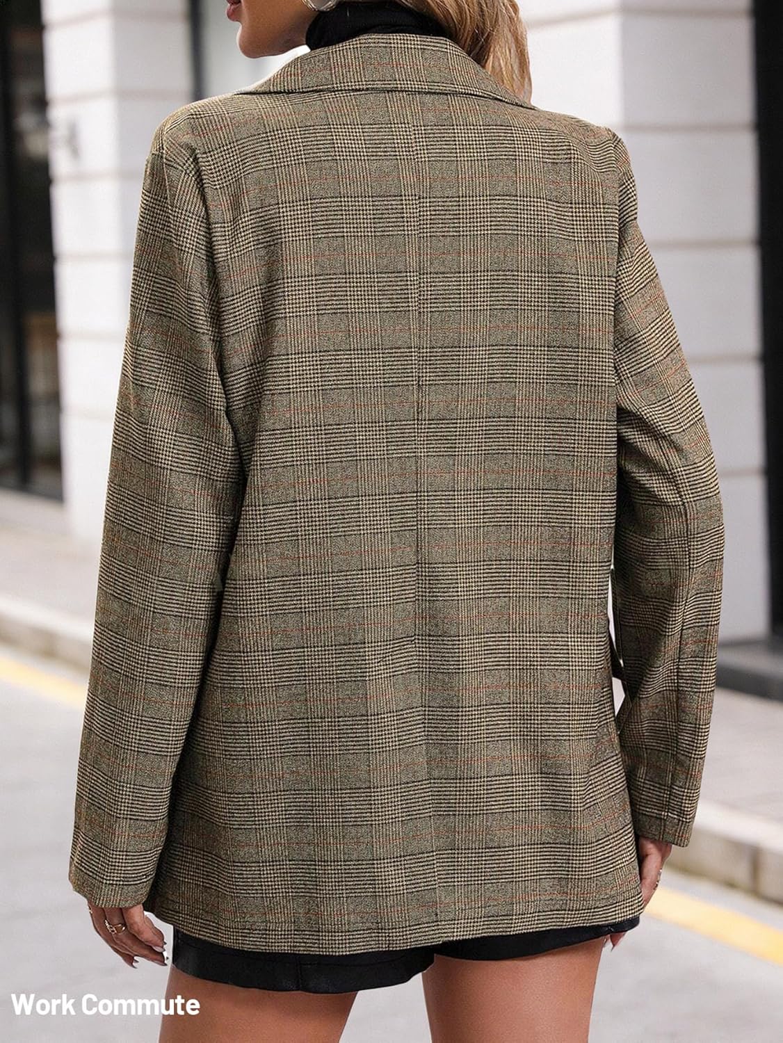 Thumbnail 4 de Mina Self 2026 Plaid Houndstooth Blazer 2026