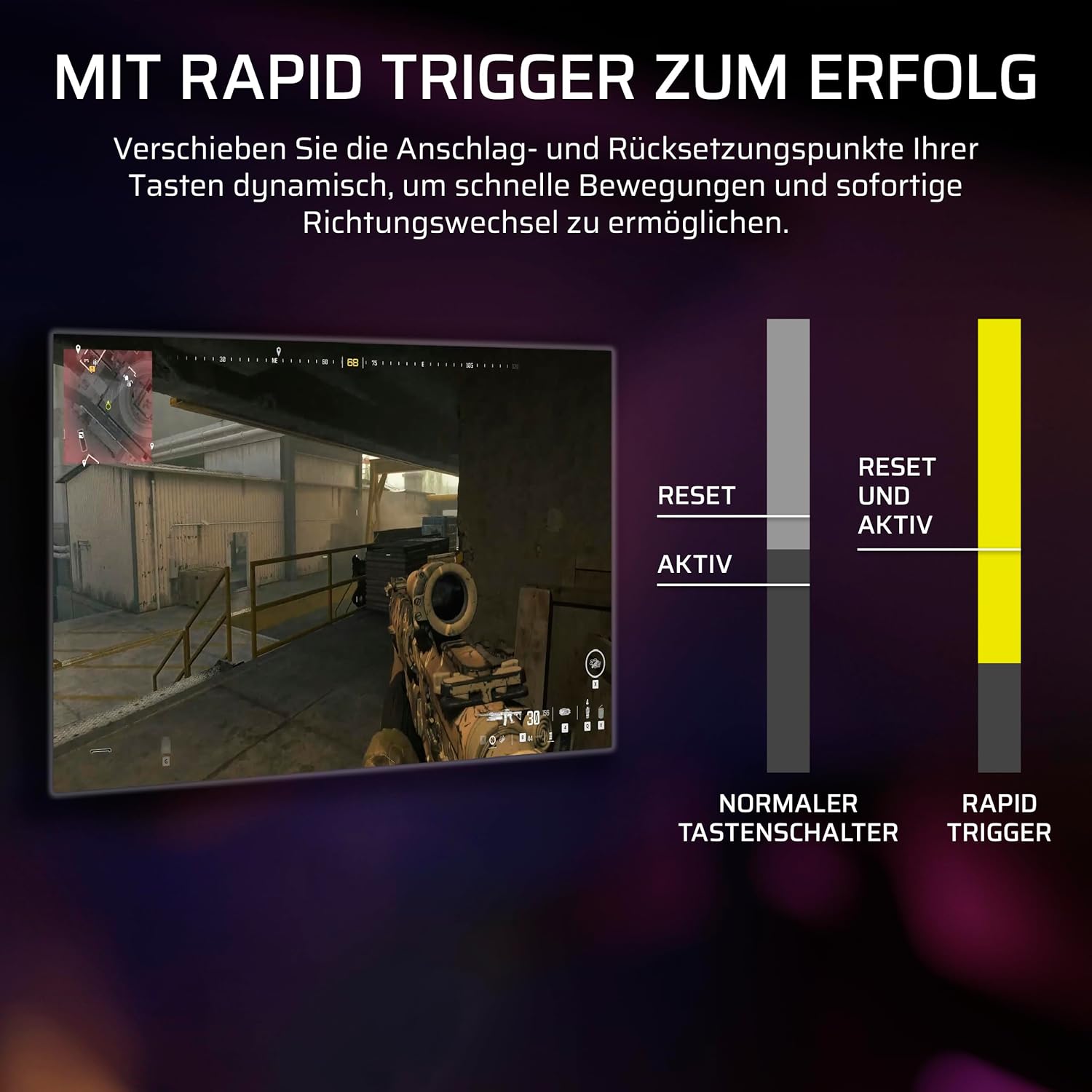 Thumbnail 4 de CORSAIR K70 PRO TKL RGB (MGX) – Mechanische Gaming-Tastatur mit Rapid Trigger, FlashTap (HW) und 8.000 Hz, QWERTZ, schwarz