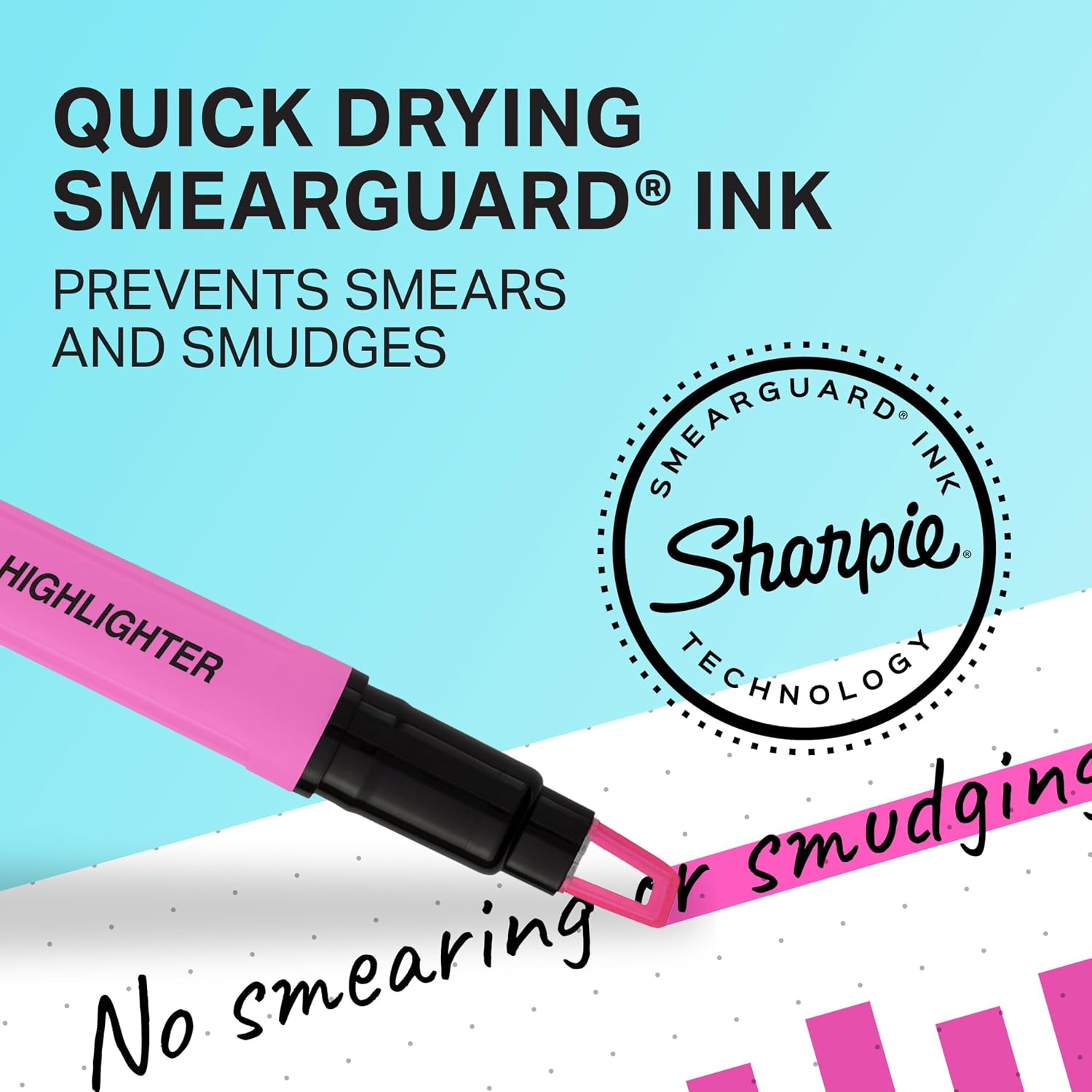 Detalle de Sharpie Clear View Highlighter Sticks, 8-Pack with Chisel Tip