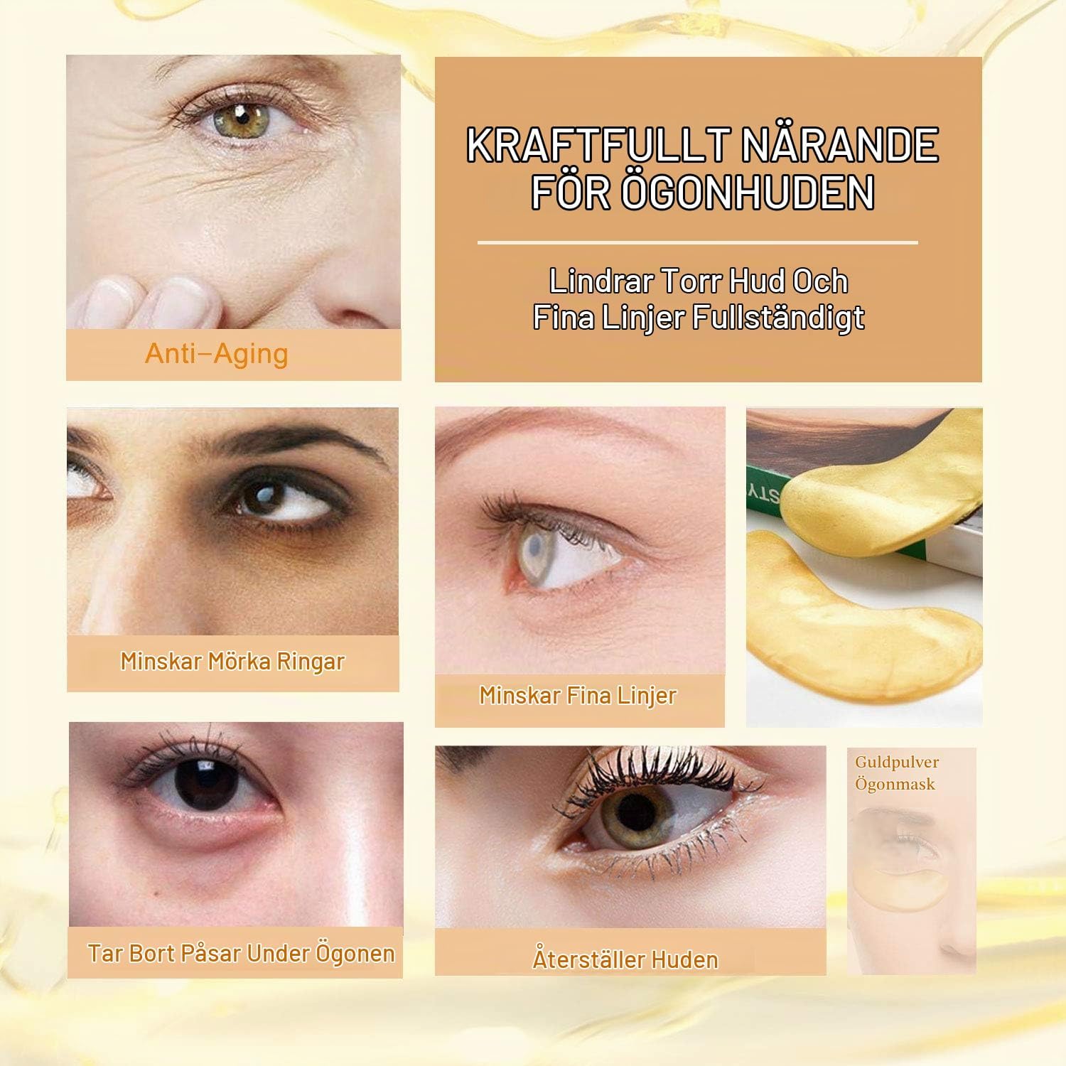 Detalle 2 de KAIYOCA ögonmask i gel, 25 par med hyaluronsyra och kollagen