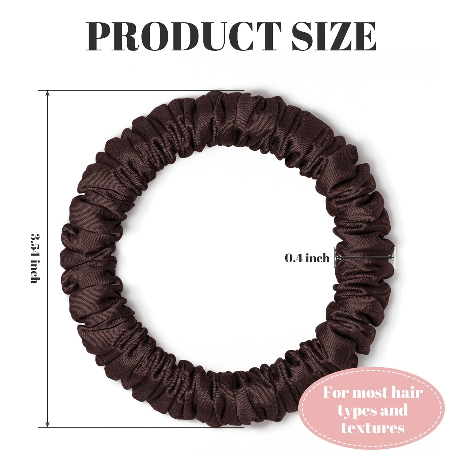 Thumbnail 6 de Scrunchies Seide Satin Haargummis von WantGor – 4er Pack Braun, Seidiges Haarband/Haaraccessoire