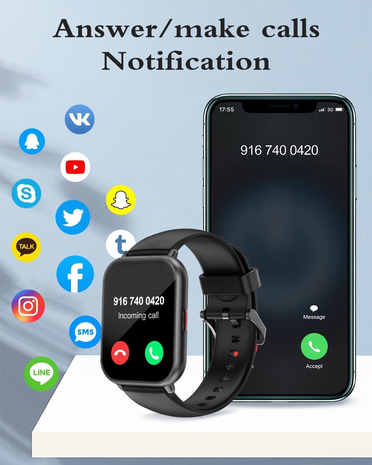 RUIMEN Montre Connectée Homme/Femme avec Appel Bluetooth, 113 Modes Sport et IP68 – Écran AMOLED 1,83