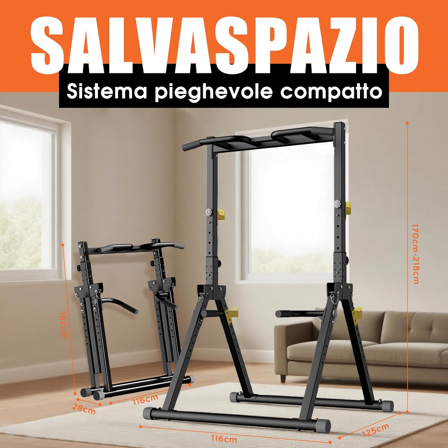 Thumbnail 2 de DH FitLife Power Tower Pieghevole 150 kg