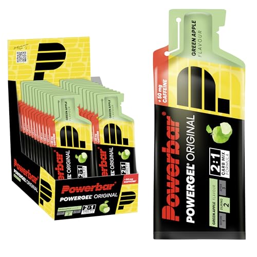 Detalle de PowerGel Powerbar Green Apple (24x41 g) mit Koffein – Energie & Ausdauer