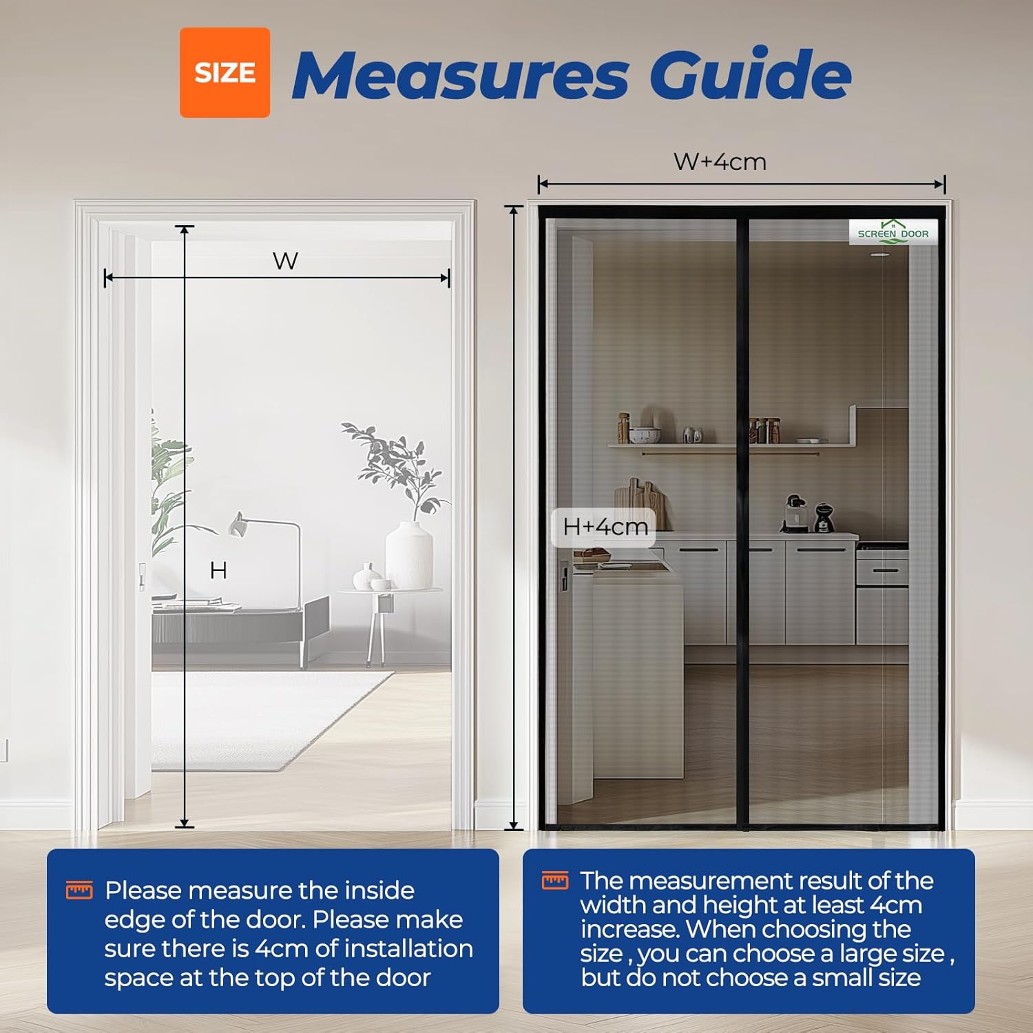 Thumbnail 3 de SCREEN DOOR Fliegengitter Balkontür 60x180cm – magnetisch, robust und einfach zu montieren