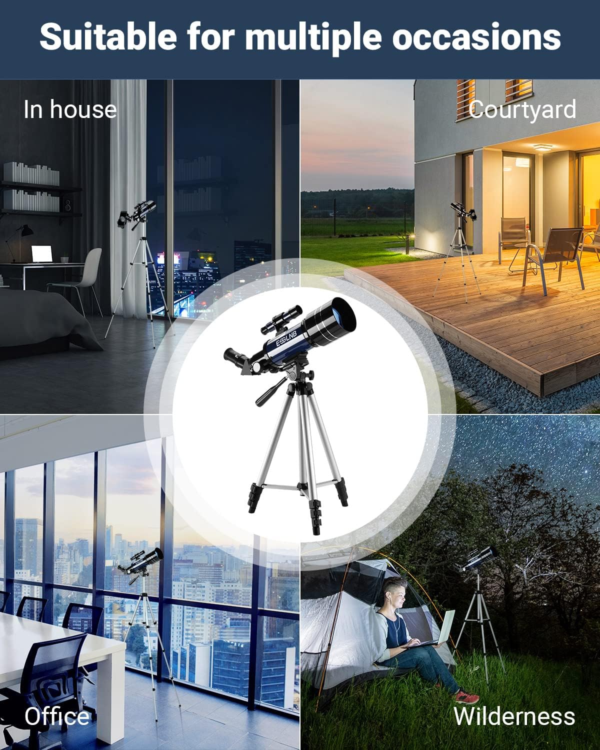 Thumbnail 5 de ESSLNB Telescope 36070 70mm aperture for astronomy